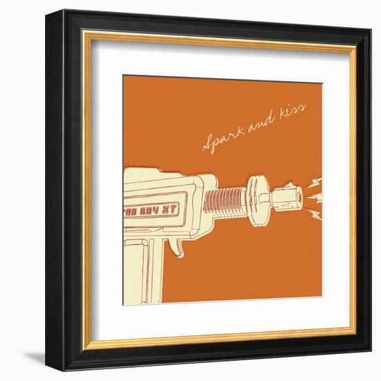 Lunastrella Raygun No. 1 (square)-John W^ Golden-Framed Art Print