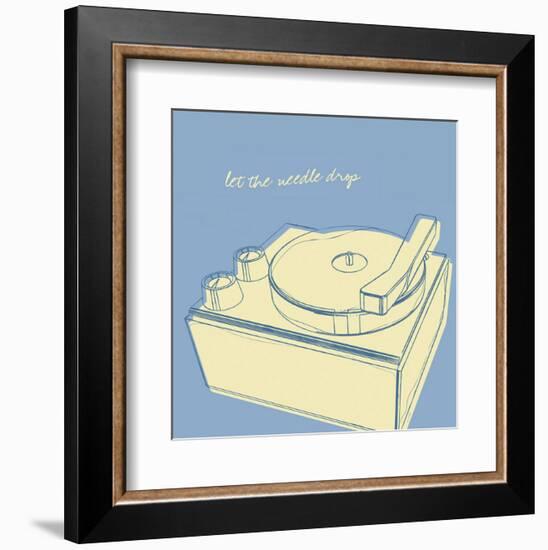 Lunastrella Record Player (square)-John W^ Golden-Framed Art Print