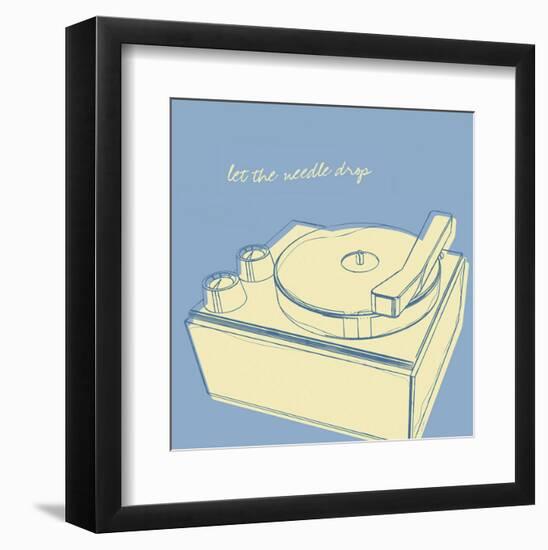 Lunastrella Record Player (square)-John W^ Golden-Framed Art Print