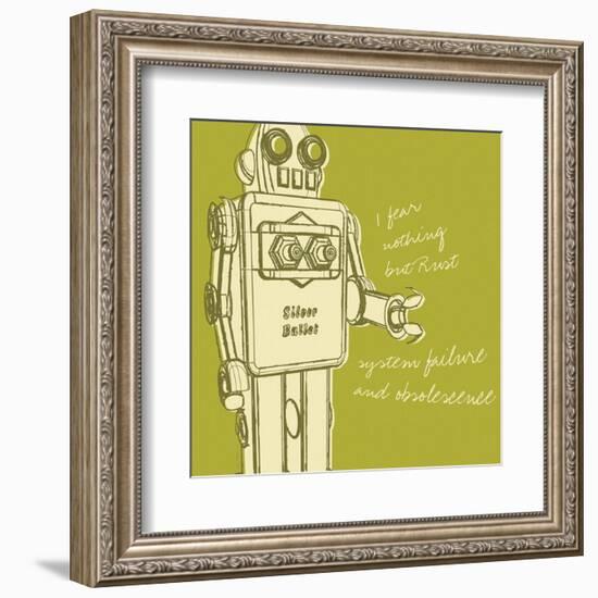 Lunastrella Robot No. 1 (square)-John W^ Golden-Framed Art Print