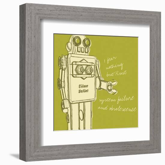 Lunastrella Robot No. 1 (square)-John W^ Golden-Framed Art Print