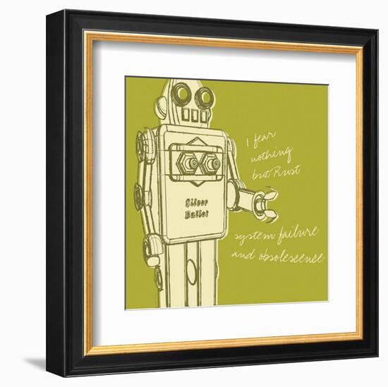 Lunastrella Robot No. 1 (square)-John W^ Golden-Framed Art Print