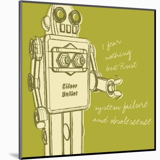 Lunastrella Robot No. 1 (square)-John W^ Golden-Mounted Art Print