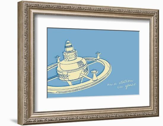 Lunastrella Space Station-John Golden-Framed Art Print