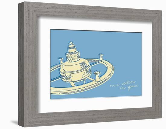 Lunastrella Space Station-John Golden-Framed Art Print