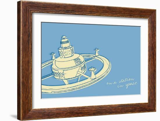 Lunastrella Space Station-John Golden-Framed Art Print