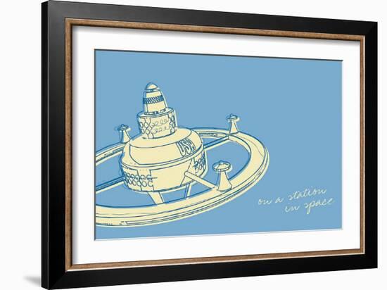 Lunastrella Space Station-John Golden-Framed Art Print