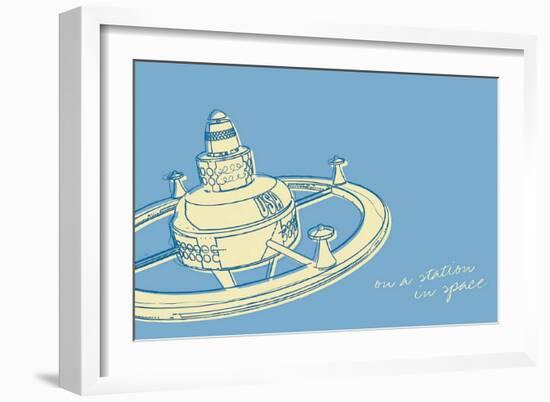 Lunastrella Space Station-John Golden-Framed Art Print