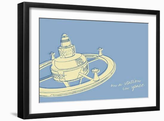 Lunastrella Space Station-John W Golden-Framed Giclee Print