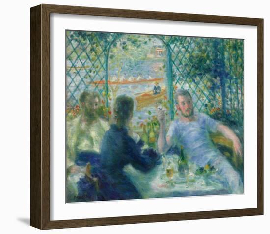 Lunch at the Restaurant Fournaise (The Rowers’ Lunch), 1875-Pierre-Auguste Renoir-Framed Art Print