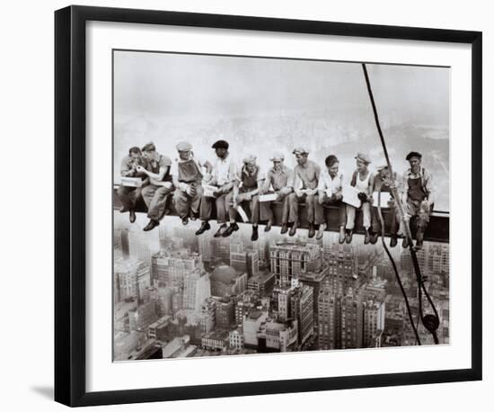 Lunch Atop a Skyscraper, c.1932-Charles C^ Ebbets-Framed Art Print