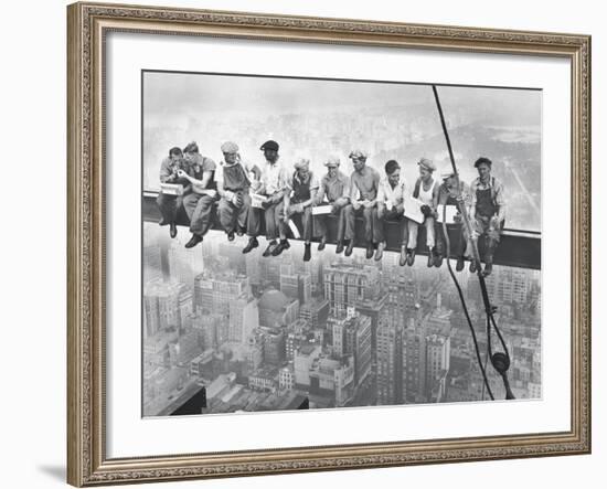 Lunch Atop A Skyscraper-The Chelsea Collection-Framed Giclee Print