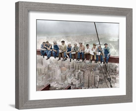 Lunch atop A Skyscraper-Bettmann-Framed Photographic Print