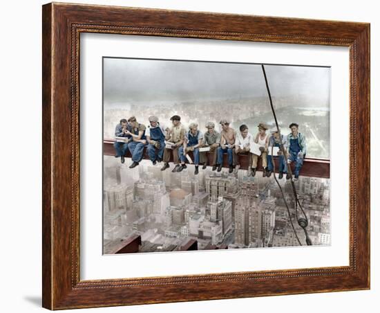 Lunch atop A Skyscraper-Bettmann-Framed Photographic Print