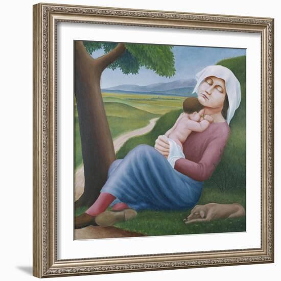 Lunch Break.1922-null-Framed Giclee Print