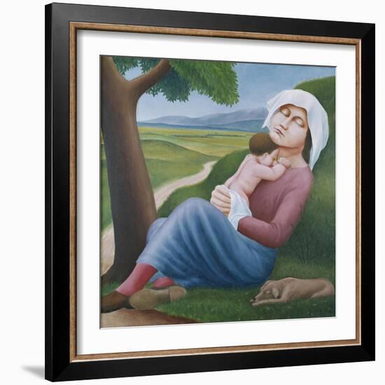 Lunch Break.1922-null-Framed Giclee Print