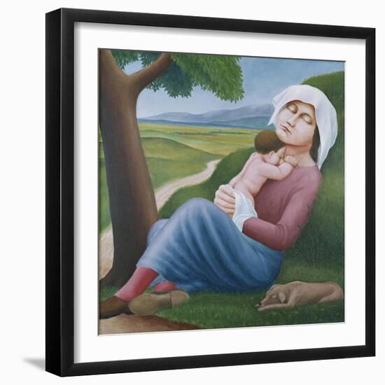 Lunch Break.1922-null-Framed Giclee Print