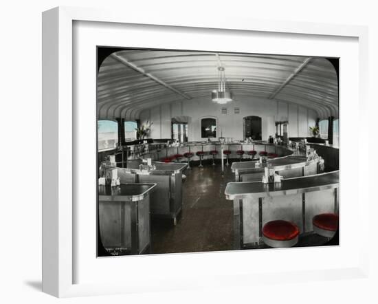 Lunch Counter, Ferry Kalakala, 1935-Ashael Curtis-Framed Giclee Print