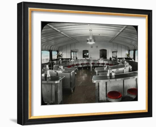 Lunch Counter, Ferry Kalakala, 1935-Ashael Curtis-Framed Giclee Print