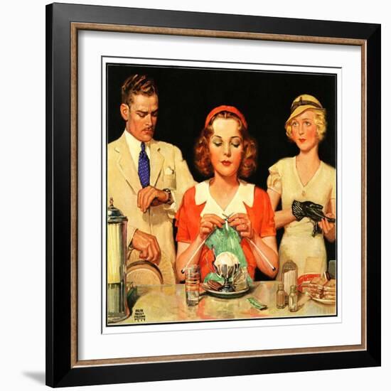 "Lunch Counter Wait,"August 1, 1934-Ralph P. Coleman-Framed Giclee Print