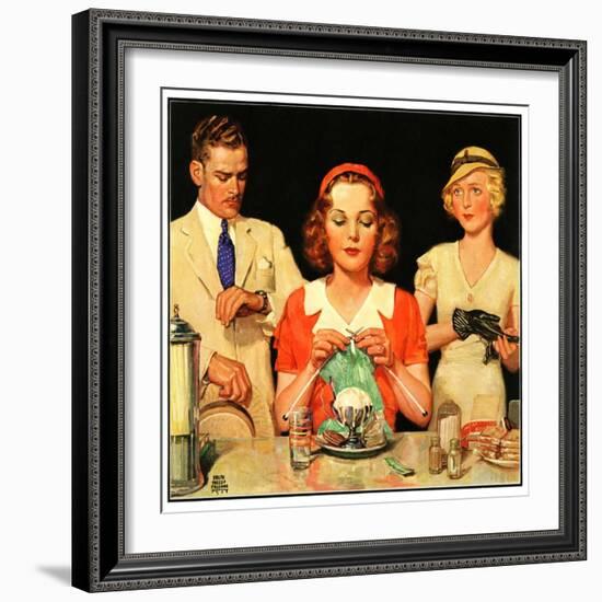 "Lunch Counter Wait,"August 1, 1934-Ralph P. Coleman-Framed Giclee Print