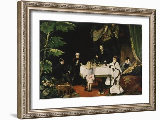 Lunch in the Conservatory, 1877-Louise Abbema-Framed Giclee Print