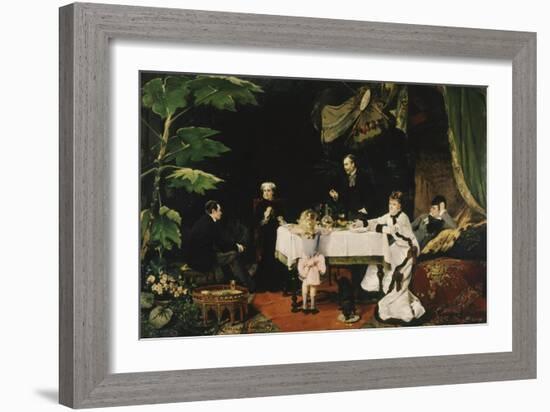 Lunch in the Conservatory, 1877-Louise Abbema-Framed Giclee Print