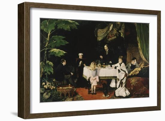 Lunch in the Conservatory, 1877-Louise Abbema-Framed Giclee Print