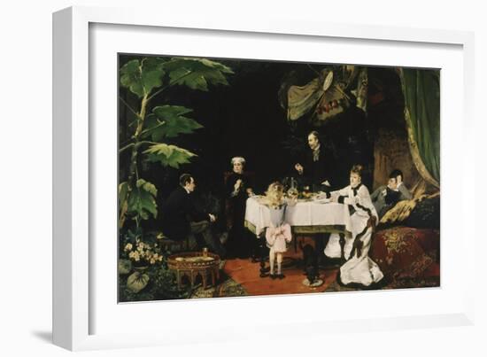 Lunch in the Conservatory, 1877-Louise Abbema-Framed Giclee Print