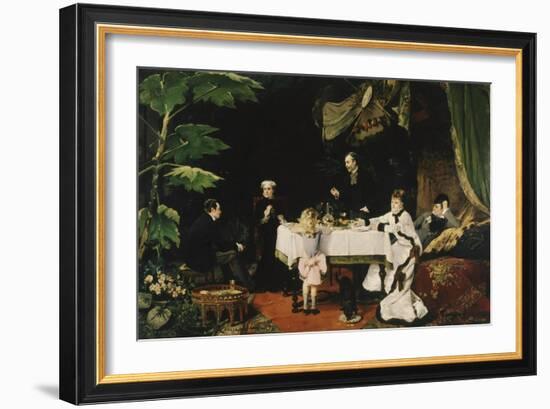 Lunch in the Conservatory, 1877-Louise Abbema-Framed Giclee Print