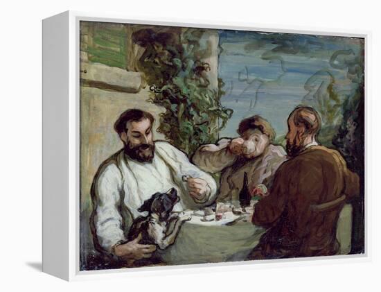 Lunch in the Country, 1868 (Oil on Board)-Honore Daumier-Framed Premier Image Canvas