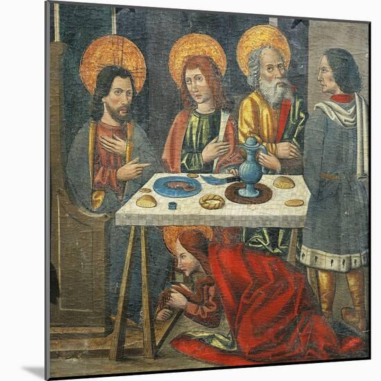 Lunch in the House of Simon the Pharisee with Mary Magdalene Drying Jesus' Feet with Her Hair-null-Mounted Giclee Print