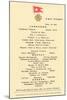 Lunch Menu on the Titanic-null-Mounted Art Print