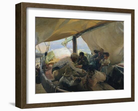 Lunch on the Boat-Joaquín Sorolla y Bastida-Framed Art Print