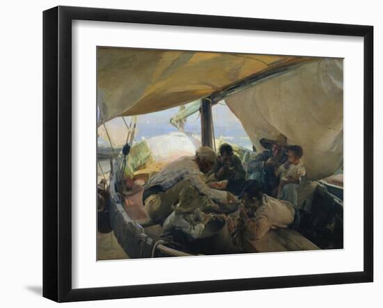 Lunch on the Boat-Joaquín Sorolla y Bastida-Framed Art Print