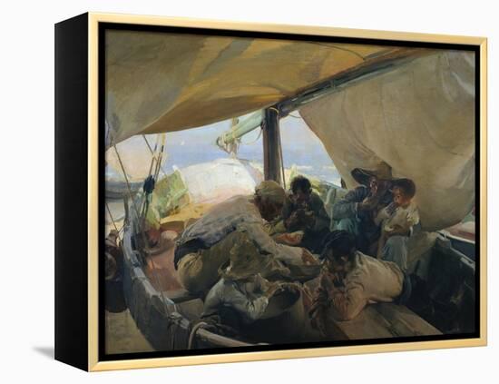 Lunch on the Boat-Joaquín Sorolla y Bastida-Framed Stretched Canvas