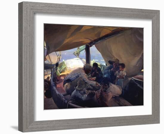 Lunch on the Boat-Joaquín Sorolla y Bastida-Framed Giclee Print