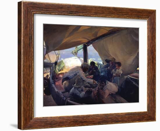 Lunch on the Boat-Joaquín Sorolla y Bastida-Framed Giclee Print