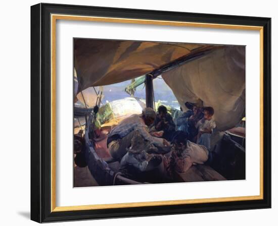 Lunch on the Boat-Joaquín Sorolla y Bastida-Framed Giclee Print