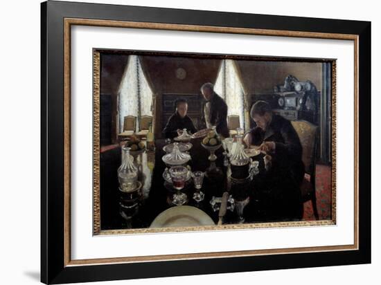Lunch. Painting by Gustave Caillebotte (1848-1894), 1876. Oil on Canvas. Private Collection. - Lunc-Gustave Caillebotte-Framed Giclee Print