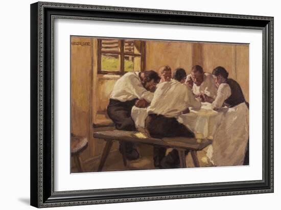 Lunch (The Soup, Version I), 1910-Albin Egger-lienz-Framed Giclee Print