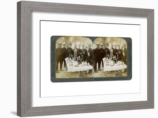 Lunch with General Nogi at Japanese Headquarters, Port Arthur, Manchuria, 1904-Underwood & Underwood-Framed Giclee Print