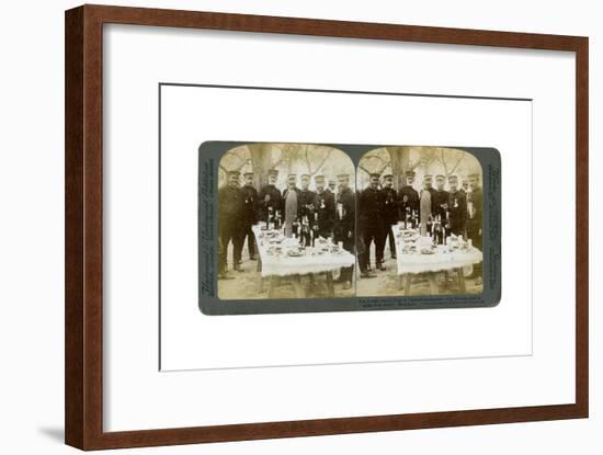 Lunch with General Nogi at Japanese Headquarters, Port Arthur, Manchuria, 1904-Underwood & Underwood-Framed Giclee Print