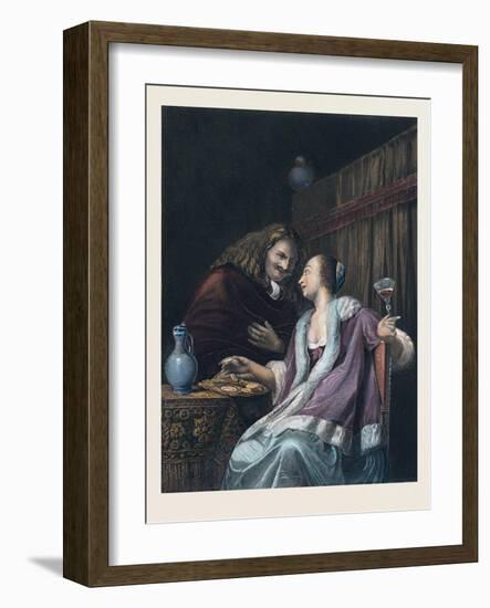 Lunch with Oysters and Wine-Frans Van Mieris-Framed Giclee Print