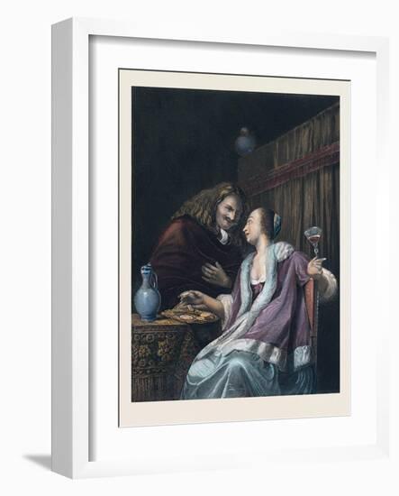 Lunch with Oysters and Wine-Frans Van Mieris-Framed Giclee Print