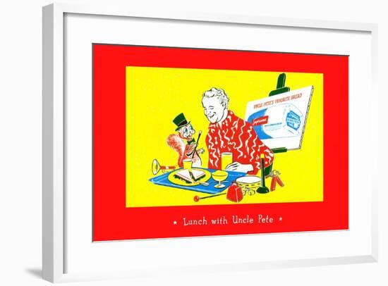 Lunch With Uncle Pete-null-Framed Art Print