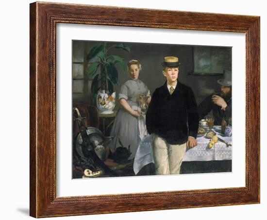 Luncheon in the Studio, 1868-Edouard Manet-Framed Giclee Print