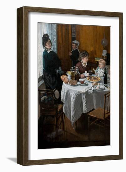 Luncheon (Le Déjeuner), 1868 (Oil on Canvas)-Claude Monet-Framed Giclee Print