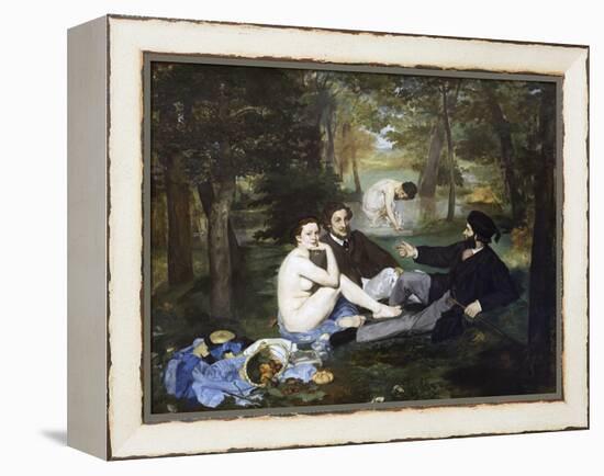 Luncheon on the Grass (Le Déjeuner Sur L'herbe) by ‰Douard Manet-Édouard Manet-Framed Premier Image Canvas