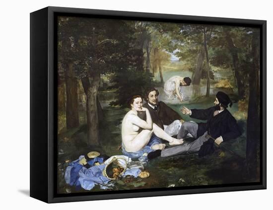 Luncheon on the Grass (Le Déjeuner Sur L'herbe) by ‰Douard Manet-Édouard Manet-Framed Premier Image Canvas